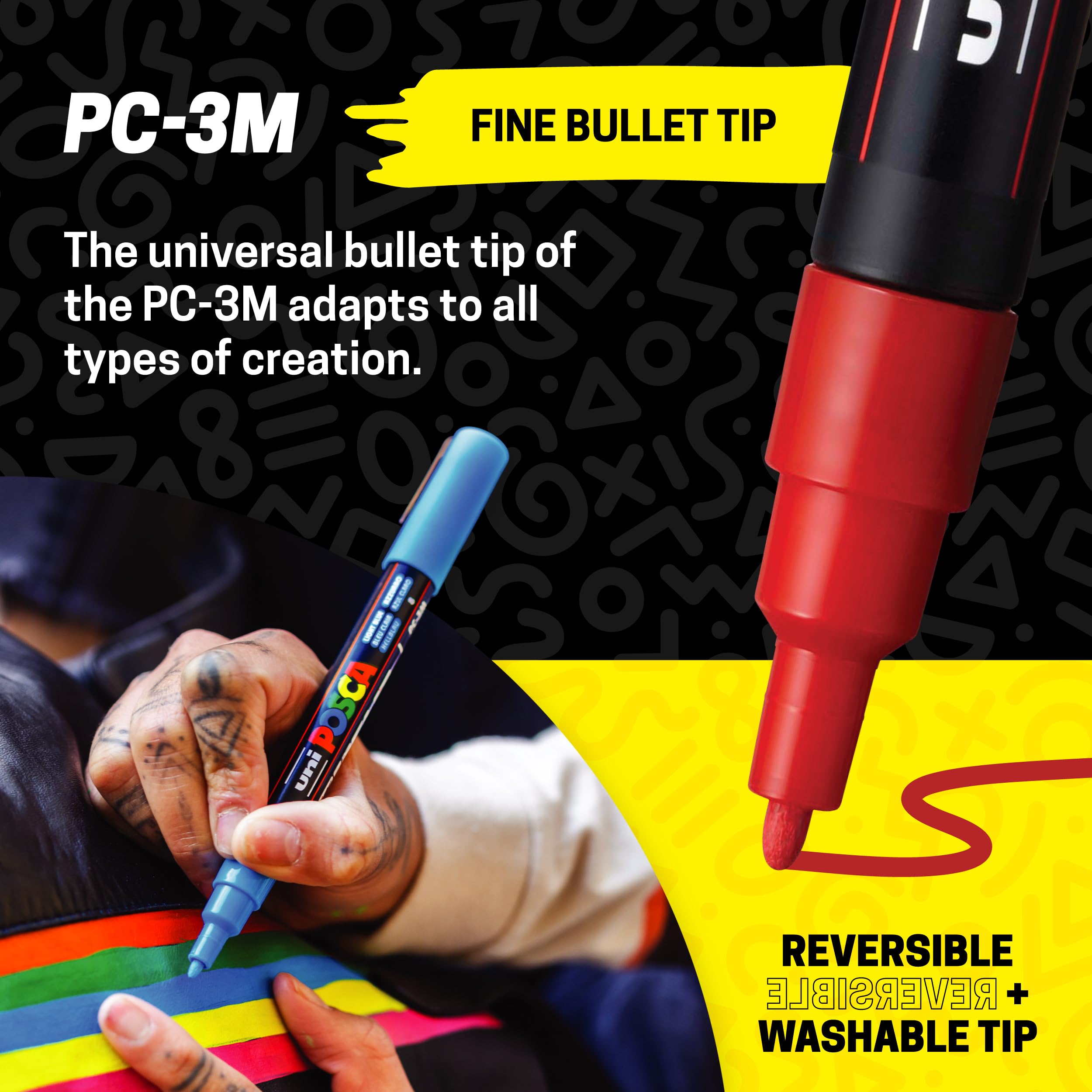 Amazon.co.jp: posca 三菱鉛筆 水性ペン ポスカ 細字 丸芯 15色